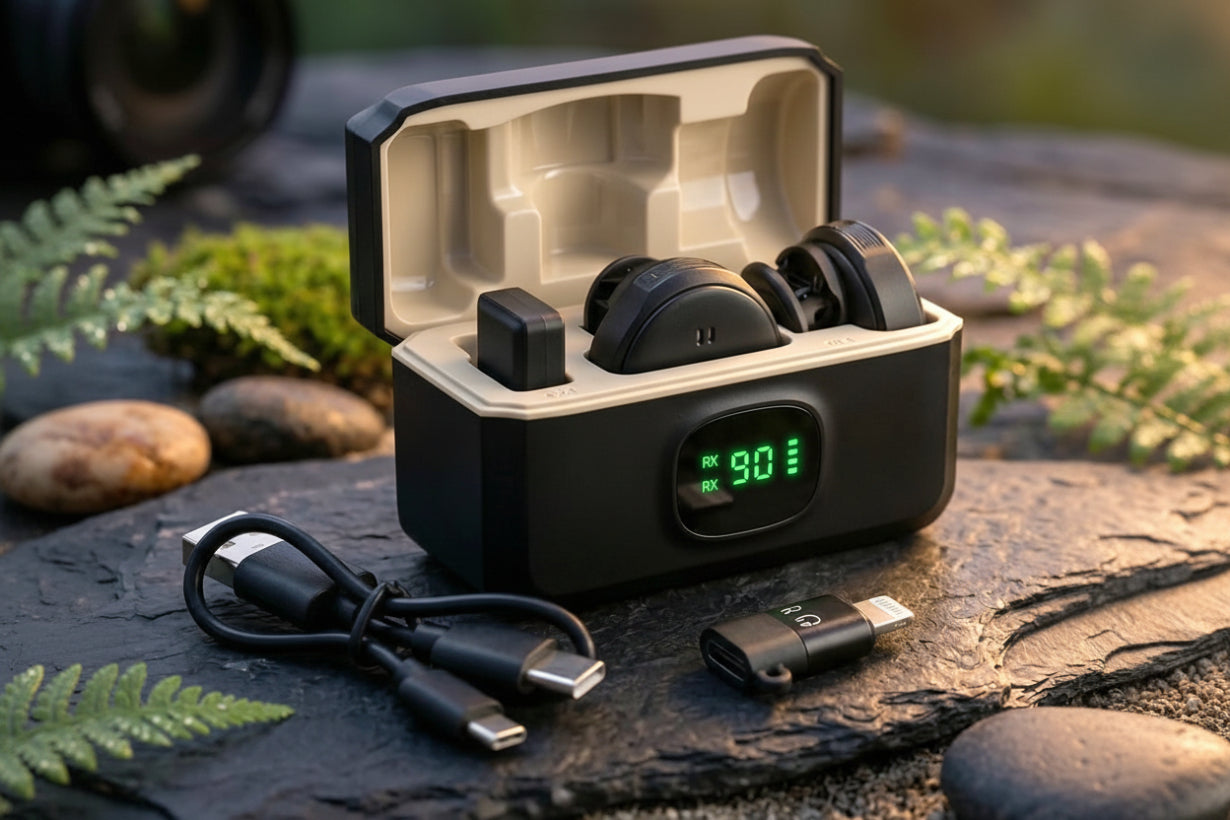 Premium Wireless Lavalier Microphone Set (1 Set)