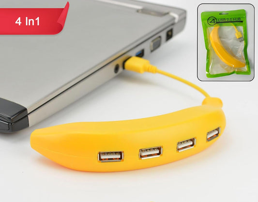 Banana Shape Usb Hub 2.0 Hub Usb Splitter 4-port Usb Hub (1 Pc)