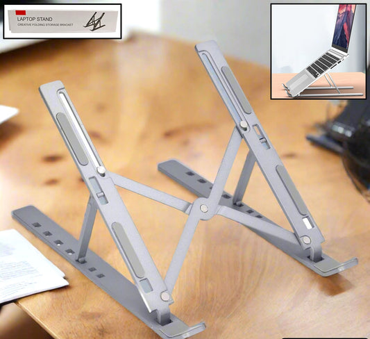 Metal Portable Laptop Stand With 7 Adjustable Angles (1 Pc)